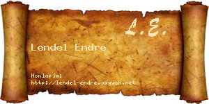 Lendel Endre névjegykártya
